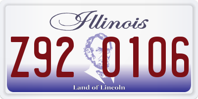 IL license plate Z920106