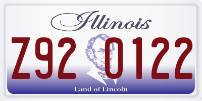 IL license plate Z920122