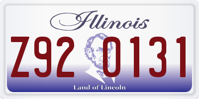 IL license plate Z920131