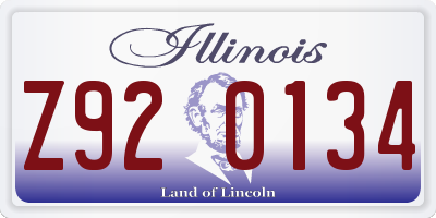 IL license plate Z920134