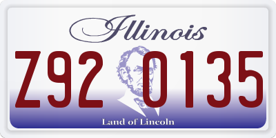 IL license plate Z920135
