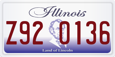 IL license plate Z920136