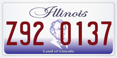 IL license plate Z920137