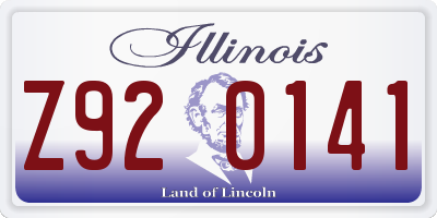 IL license plate Z920141