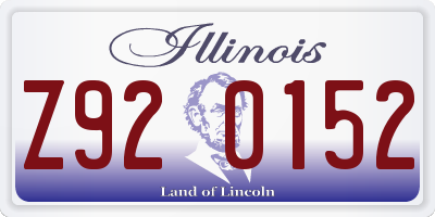 IL license plate Z920152