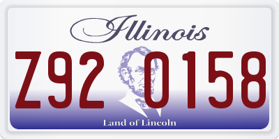 IL license plate Z920158
