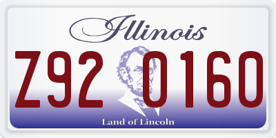 IL license plate Z920160