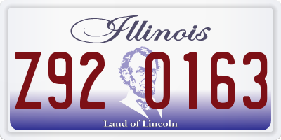 IL license plate Z920163
