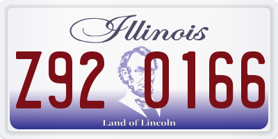 IL license plate Z920166