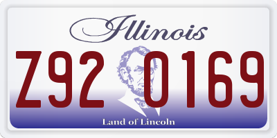IL license plate Z920169