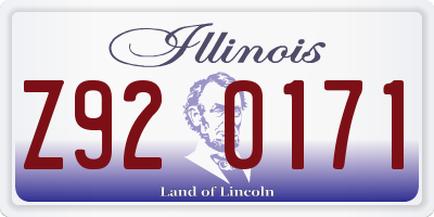 IL license plate Z920171