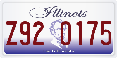 IL license plate Z920175