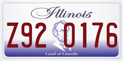 IL license plate Z920176
