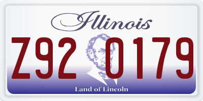 IL license plate Z920179
