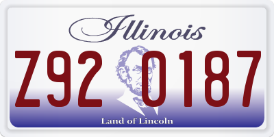 IL license plate Z920187