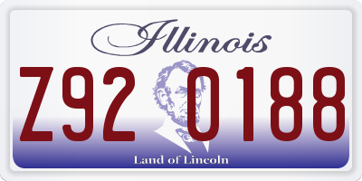 IL license plate Z920188