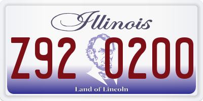 IL license plate Z920200