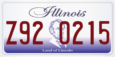 IL license plate Z920215
