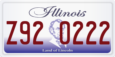 IL license plate Z920222