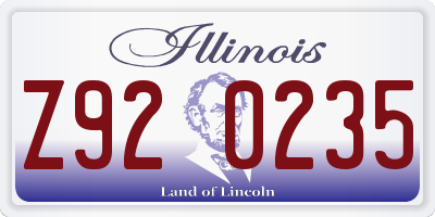 IL license plate Z920235