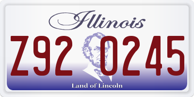 IL license plate Z920245