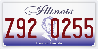 IL license plate Z920255