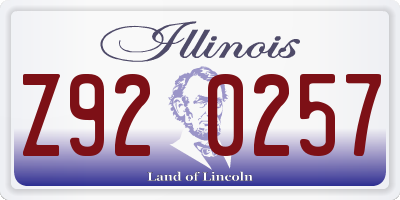 IL license plate Z920257
