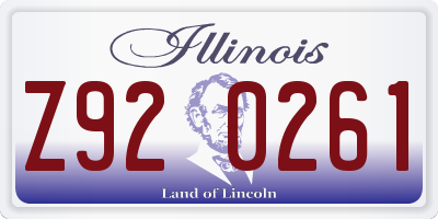 IL license plate Z920261