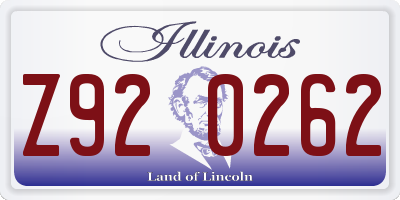 IL license plate Z920262
