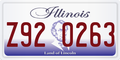 IL license plate Z920263