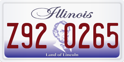 IL license plate Z920265