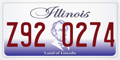 IL license plate Z920274