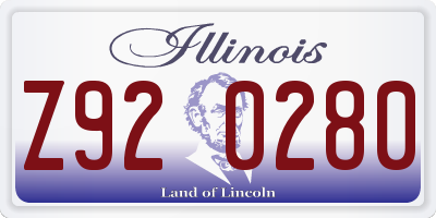 IL license plate Z920280