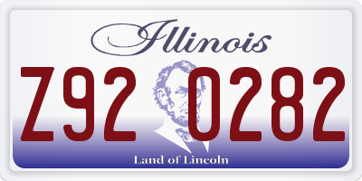 IL license plate Z920282