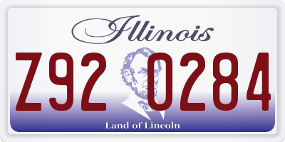 IL license plate Z920284