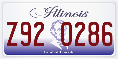 IL license plate Z920286