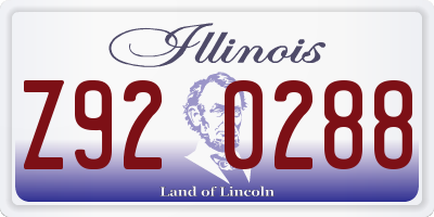 IL license plate Z920288