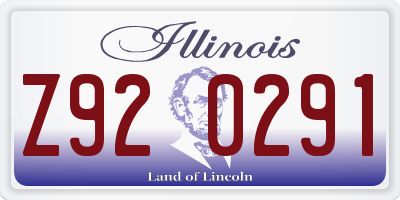 IL license plate Z920291