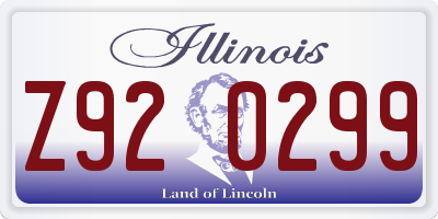 IL license plate Z920299