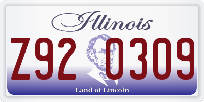 IL license plate Z920309