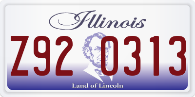 IL license plate Z920313
