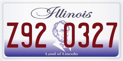 IL license plate Z920327