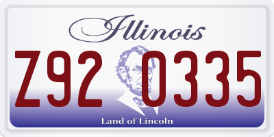 IL license plate Z920335