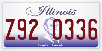 IL license plate Z920336