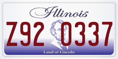IL license plate Z920337