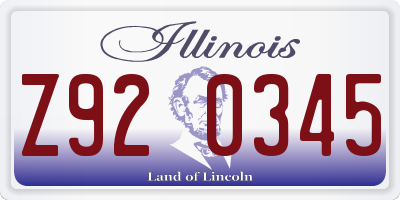 IL license plate Z920345