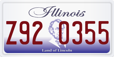 IL license plate Z920355