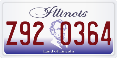 IL license plate Z920364