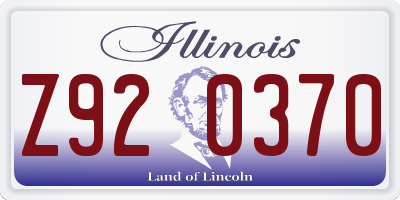 IL license plate Z920370