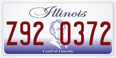 IL license plate Z920372